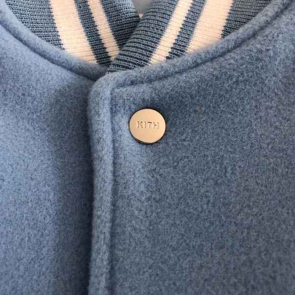 NWT KITH x Invisible Friends Size M - Wool Varsity Jacket Blue Limited Edition - Picture 10 of 11